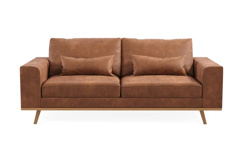 Copenhagen 2-sits Soffa i Konstläder - Brun - Möbler - Vardagsrum - Soffor - 2-sits soffor