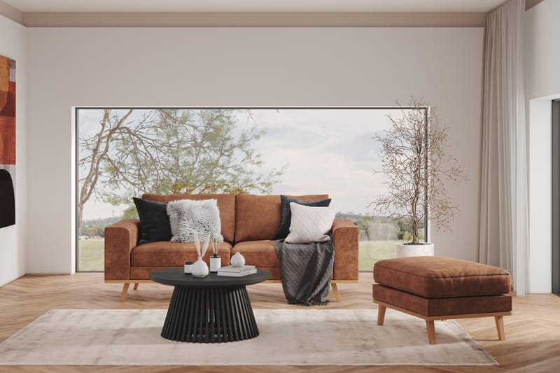 Copenhagen 2-sits Soffa i Konstläder - Brun - Möbler - Vardagsrum - Soffor - 2-sits soffor