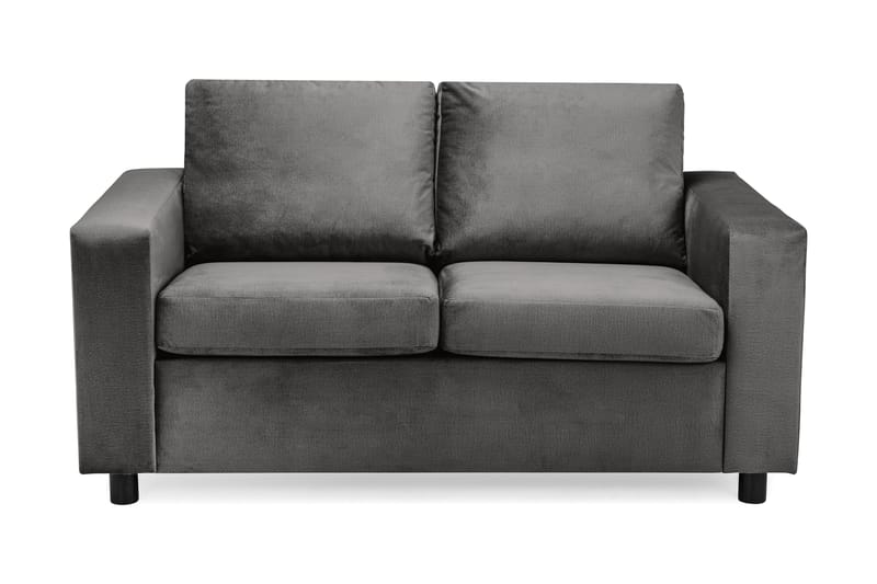 Crazy 2-sits Sammetssoffa, Mörkgrå