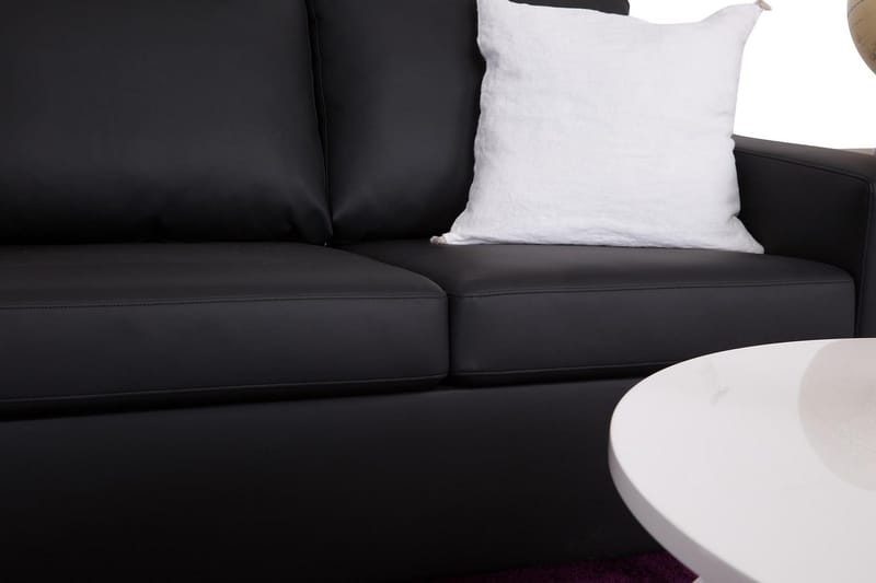 Crazy 2-sits Soffa i Konstläder - Svart - Möbler - Vardagsrum - Soffor - 2-sits soffor