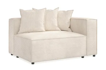 Cubo 2-sits Högermodul i Manchester 120 cm bred - Beige - Möbler - Vardagsrum - Soffor - Modulsoffor - Hörnmodul