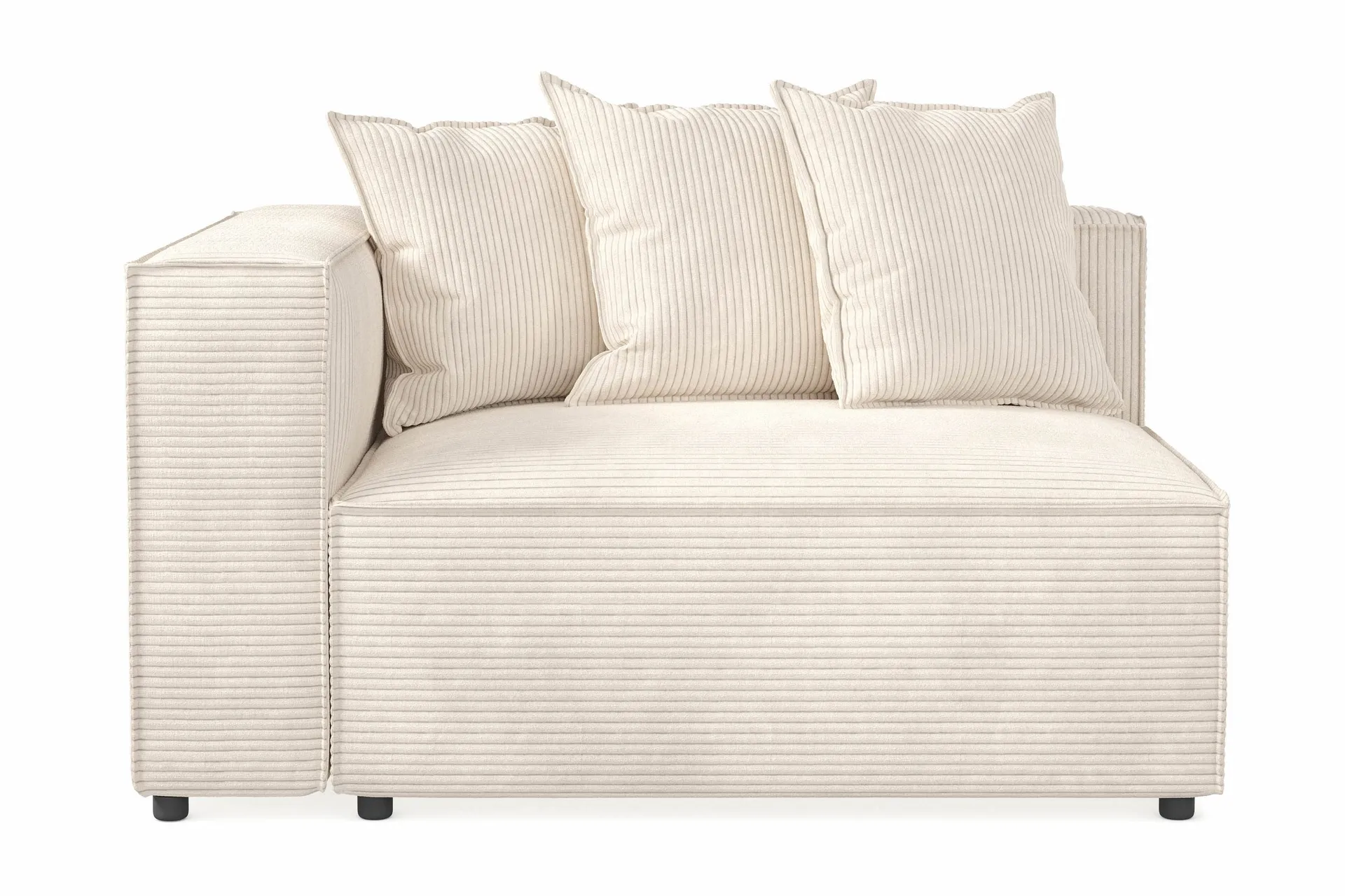 cubo 2-sits vänstermodul i manchester 120 cm bred - beige