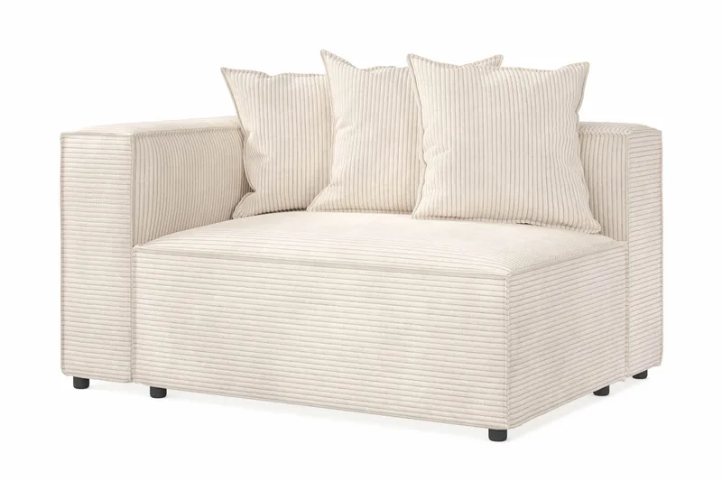 Cubo 2-sits Vänstermodul i Manchester 120 cm bred - Beige - Möbler - Vardagsrum - Soffor - Modulsoffor - Hörnmodul