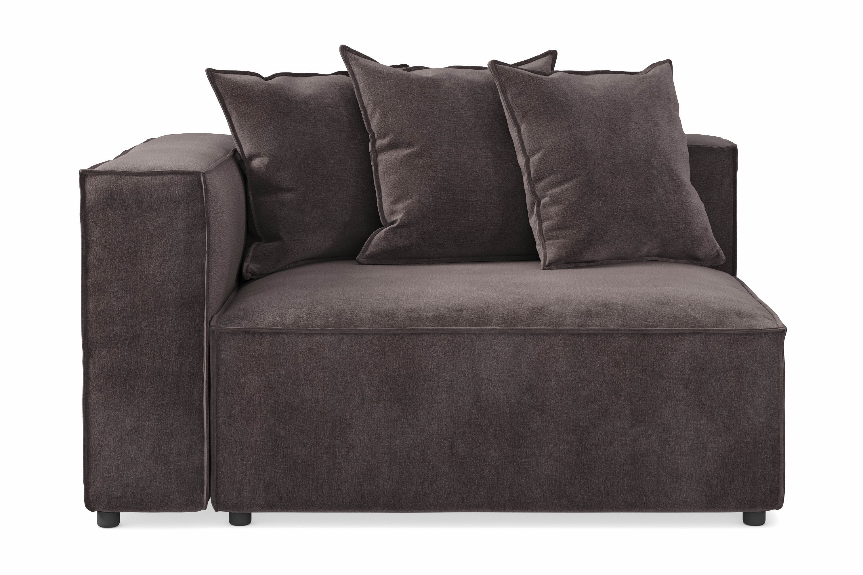 cubo 2-sits vänstermodul i sammet - antracit