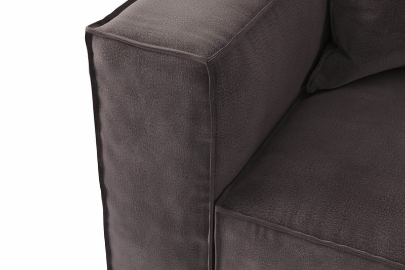 Cubo 2-sits Vänstermodul i Sammet - Antracit - Möbler - Vardagsrum - Soffor - Modulsoffor - Hörnmodul