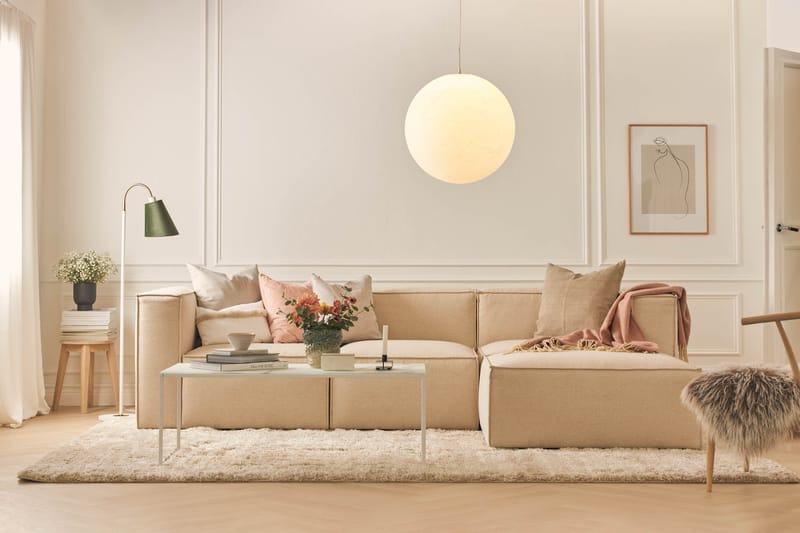 Cubo 2-sits Vänstermodul i Tyg 120 cm bred - Beige - Möbler - Vardagsrum - Soffor - 2-sits soffor
