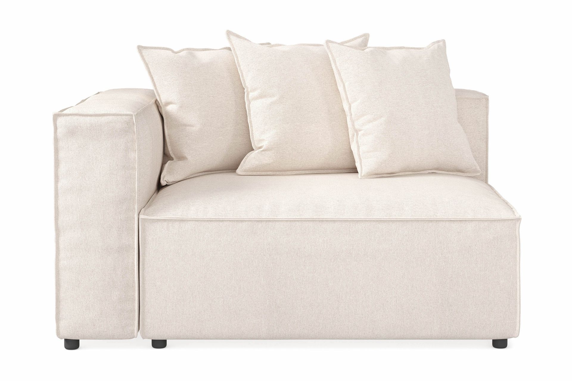 cubo 2-sits vänstermodul i tyg 120 cm bred - beige