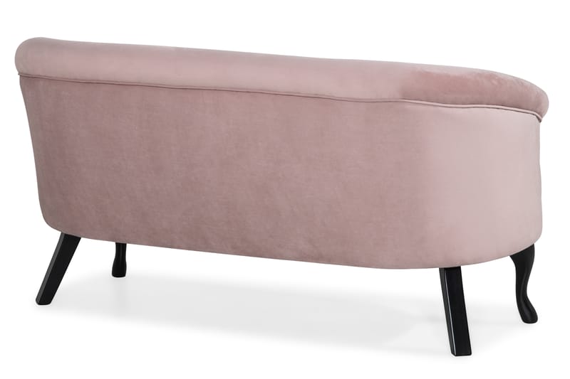 DANA SISS Soffa Sammet Ljusrosa - 2-sits soffor - Howardsoffor - Sammetssoffor