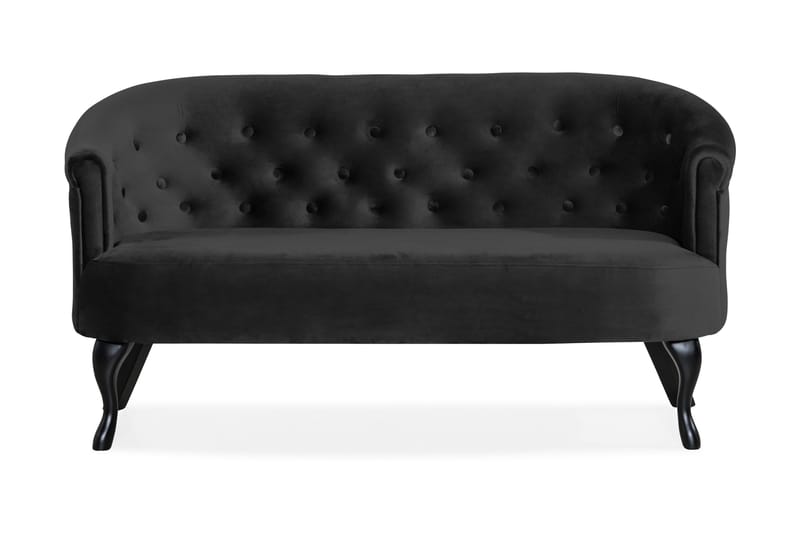 DANA Siss Soffa Sammet Svart - 2-sits soffor - Howardsoffor - Sammetssoffor