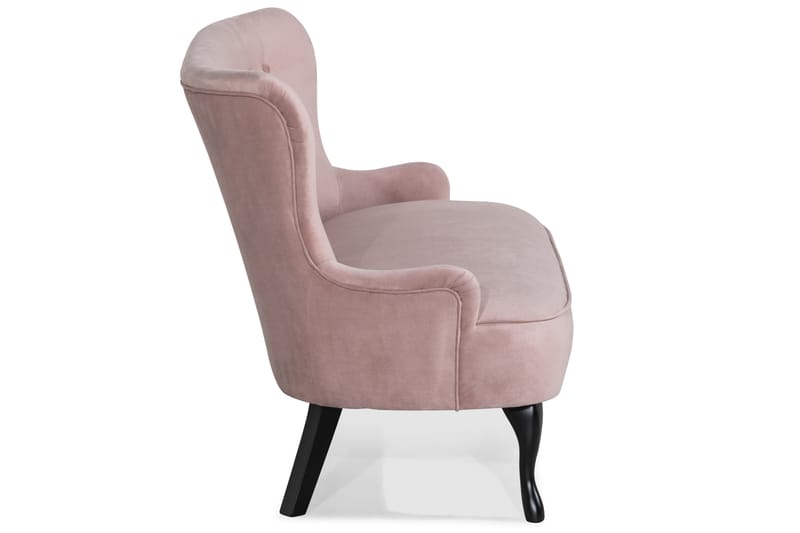 DANA Soffa Sammet Ljusrosa - 2-sits soffor - Sammetssoffor