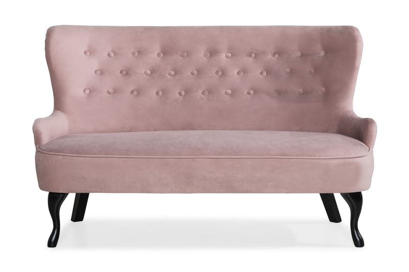 DANA Soffa Sammet Ljusrosa - 2-sits soffor - Sammetssoffor