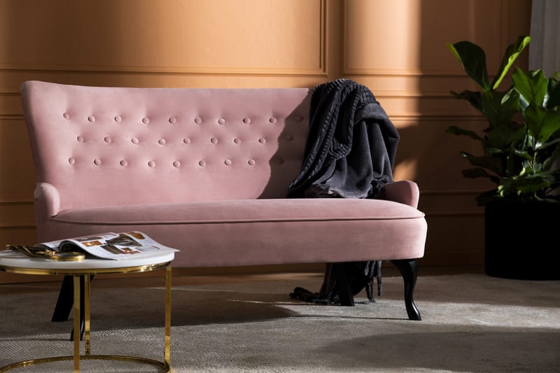 DANA Soffa Sammet Ljusrosa - Möbler - Vardagsrum - Soffor - 2-sits soffor