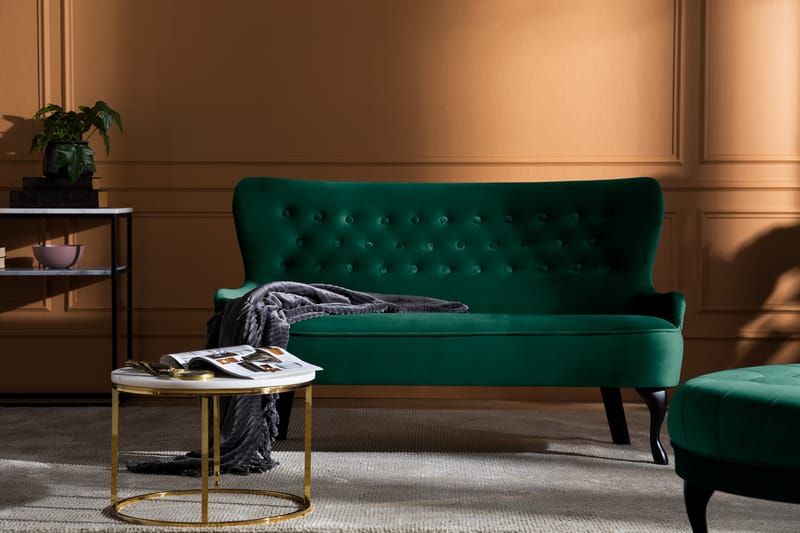 DANA Soffa Sammet Mörkgrön - Möbler - Vardagsrum - Soffor - 2-sits soffor