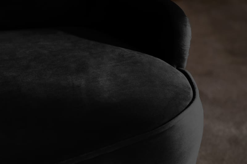 DANA Soffa Sammet Svart - Möbler - Vardagsrum - Soffor - 2-sits soffor