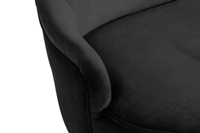 DANA Soffa Sammet Svart - Möbler - Vardagsrum - Soffor - 2-sits soffor