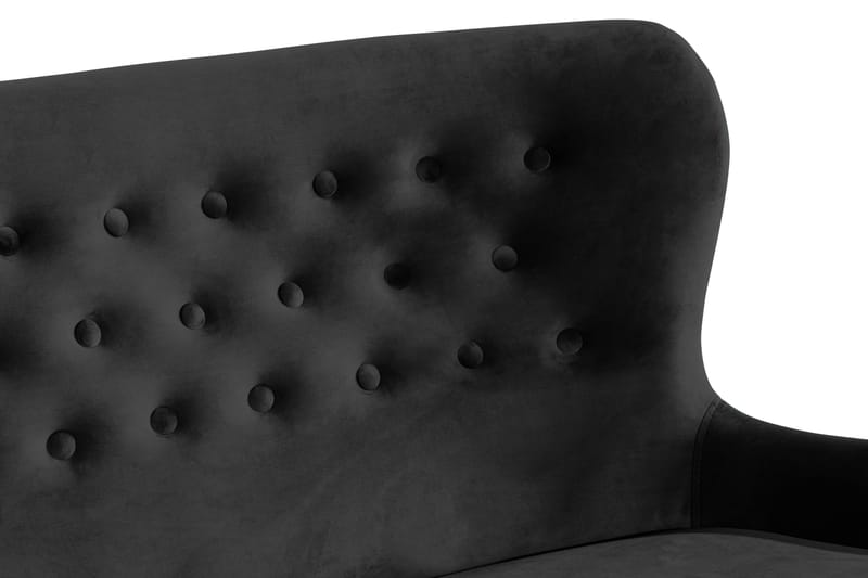 DANA Soffa Sammet Svart - Möbler - Vardagsrum - Soffor - 2-sits soffor
