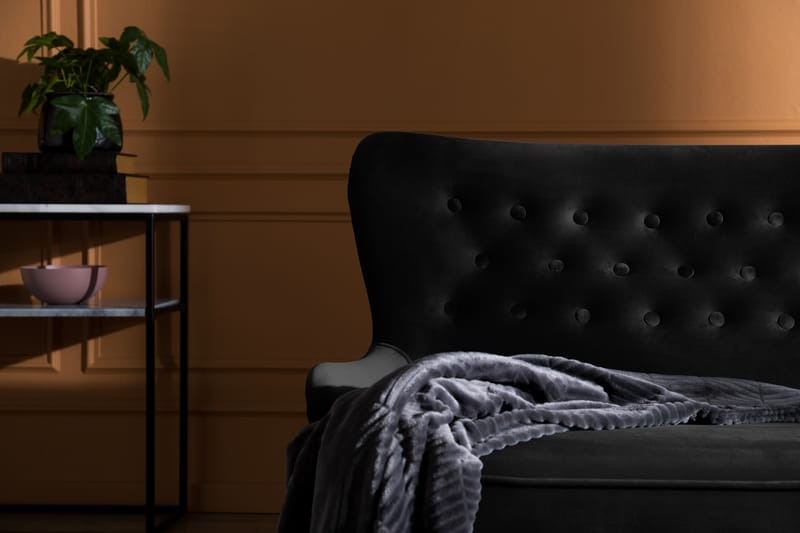 DANA Soffa Sammet Svart - Möbler - Vardagsrum - Soffor - 2-sits soffor