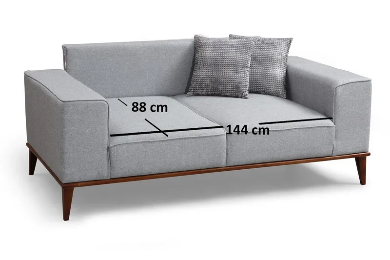 Dubar 2-Sits Soffa - Grå - Möbler - Vardagsrum - Soffor - 2-sits soffor