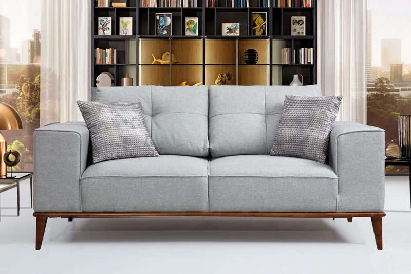 Dubar 2-Sits Soffa - Grå - Möbler - Vardagsrum - Soffor - 2-sits soffor