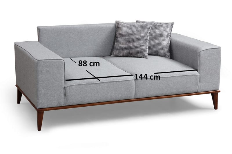 EZINGA 2-Sits Soffa Grå - Möbler - Vardagsrum - Soffor - 2-sits soffor