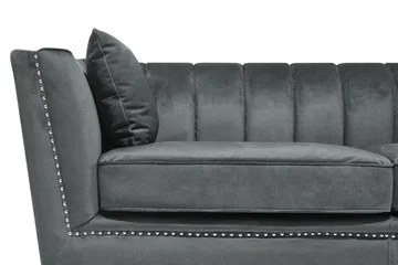 Gaula 2-sits Sammetssoffa 160 cm - Grå - Möbler - Vardagsrum - Soffor - 2-sits soffor