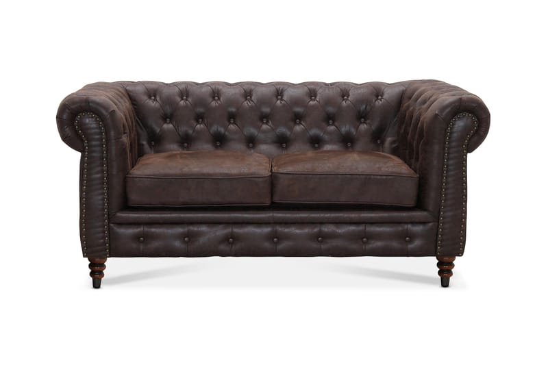 HALIFAX 2-sits Soffa Brun - chesterfield soffor - Skinnsoffor - 2-sits soffor