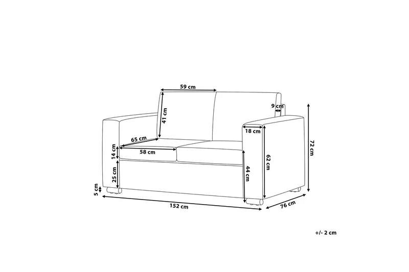 Helsinki Soffa 2-4 Sits - Svart - Möbler - Vardagsrum - Soffor - 2-sits soffor