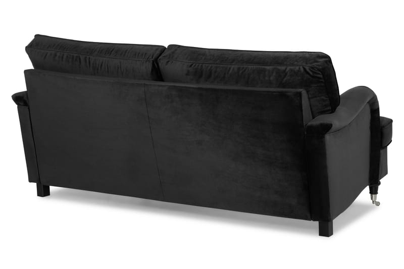 HOWARD 2-sits Sammetssoffa Svängd Svart - Möbler - Vardagsrum - Soffor - 2-sits soffor