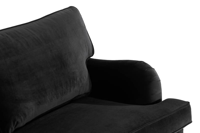 HOWARD 2-sits Sammetssoffa Svängd Svart - Möbler - Vardagsrum - Soffor - 2-sits soffor