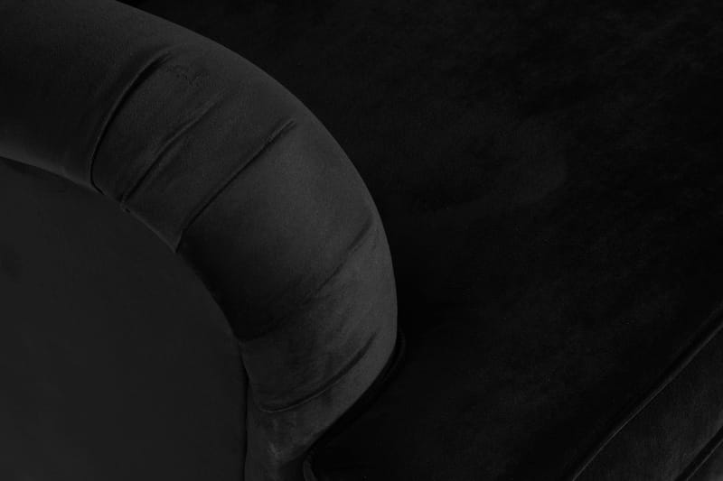 HOWARD 2-sits Sammetssoffa Svängd Svart - Möbler - Vardagsrum - Soffor - 2-sits soffor