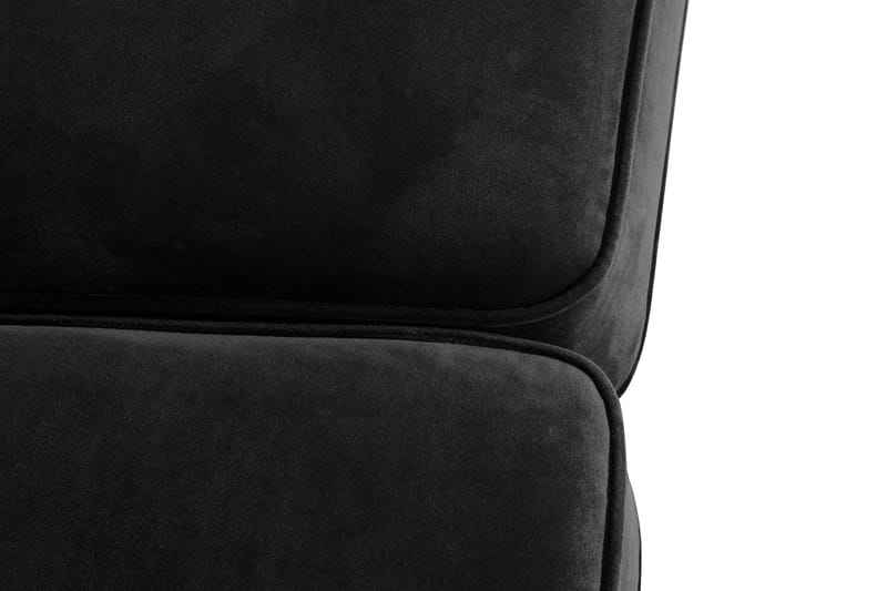 HOWARD 2-sits Sammetssoffa Svängd Svart - Möbler - Vardagsrum - Soffor - 2-sits soffor