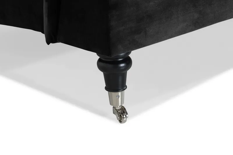 Howard Classic 2-sits Svängd Sammetssoffa - Svart - Möbler - Vardagsrum - Soffor - 2-sits soffor