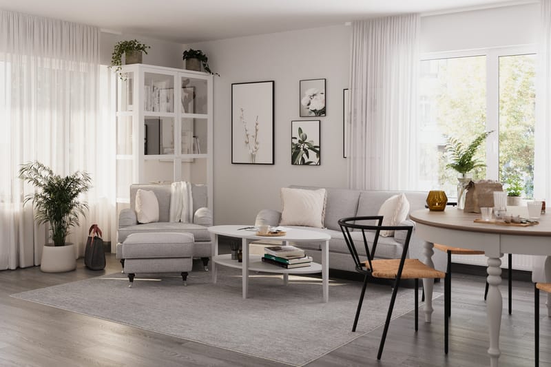 Howard Classic 2-sits Svängd Tygsoffa - Grå - Möbler - Vardagsrum - Soffor - 2-sits soffor
