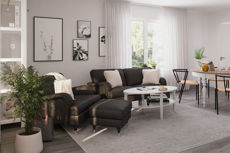 Howard Classic 2-sits Svängd Tygsoffa - Mörkgrå - Möbler - Vardagsrum - Soffor - 2-sits soffor