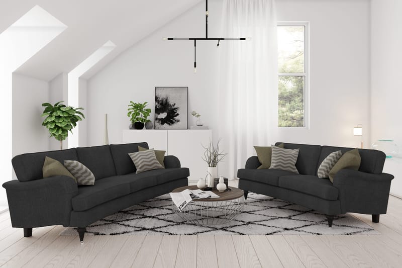 Howard Classic 2-sits Svängd Tygsoffa - Mörkgrå - Möbler - Vardagsrum - Soffor - 2-sits soffor