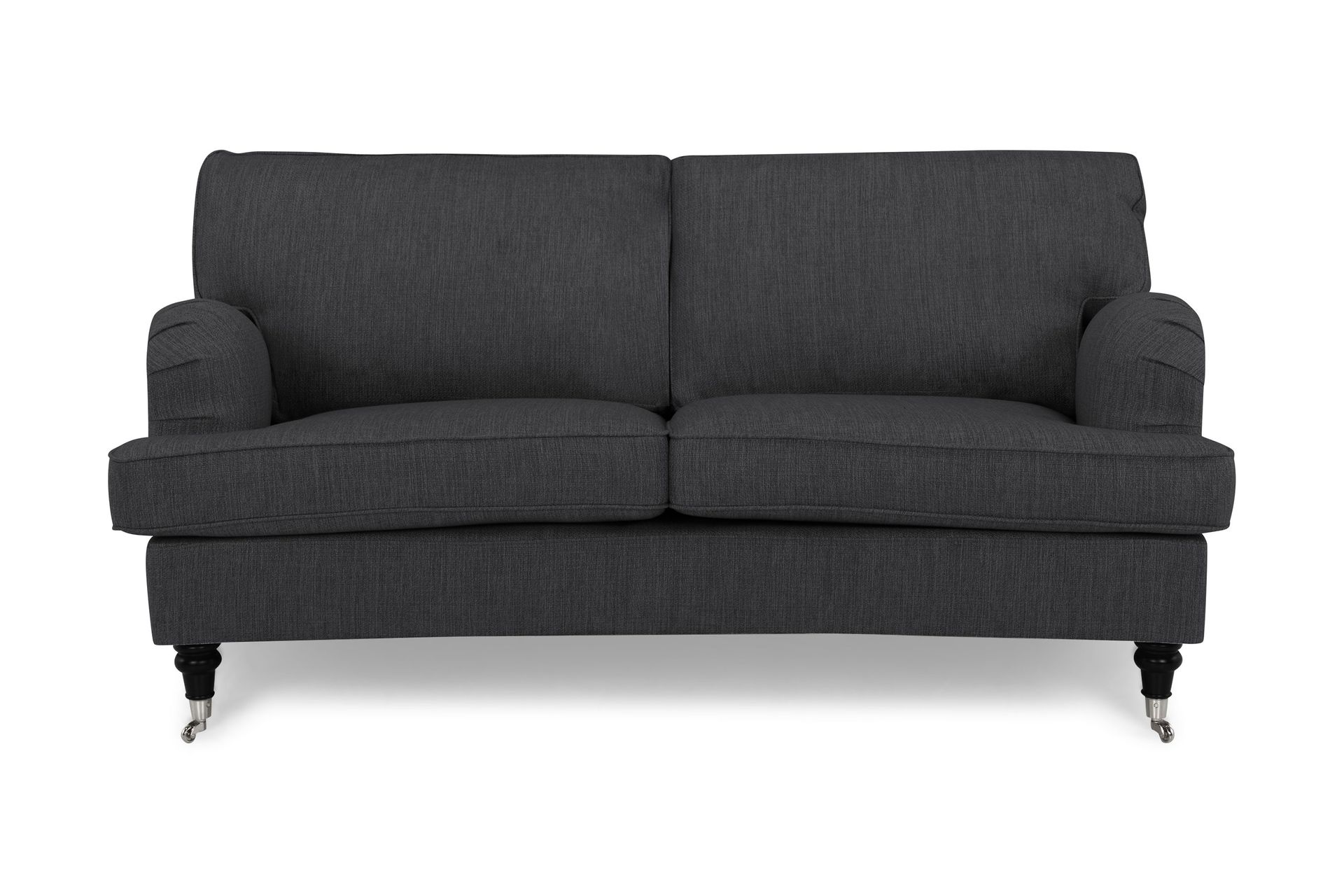 howard classic 2-sits svängd tygsoffa - mörkgrå