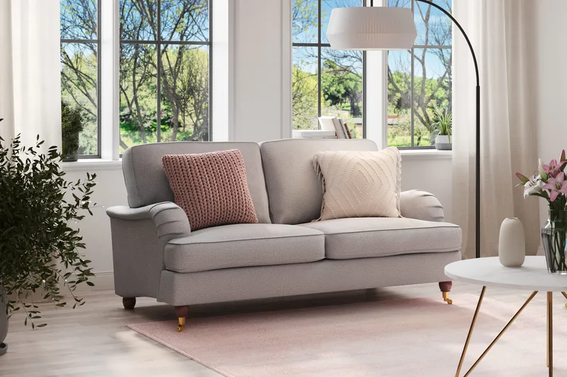 Howard Lyx 2-sits Tygsoffa - Ljusgrå - Möbler - Vardagsrum - Soffor - Howardsoffor