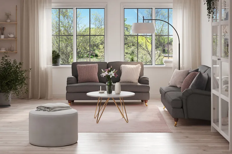 Howard Lyx 2-sits Tygsoffa - Mörkgrå - Möbler - Vardagsrum - Soffor - 2-sits soffor