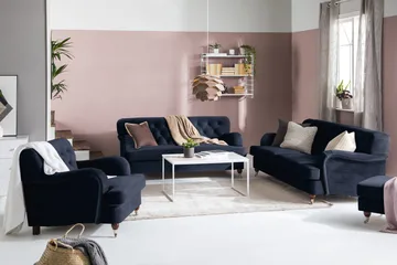 Howard Riviera 2-sits Sammetssoffa - Blå - Möbler - Vardagsrum - Soffor - 2-sits soffor
