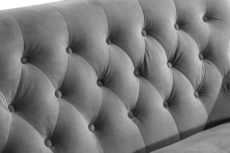 Howard Riviera 2-sits Sammetssoffa - Ljusgrå - Möbler - Vardagsrum - Soffor - 2-sits soffor