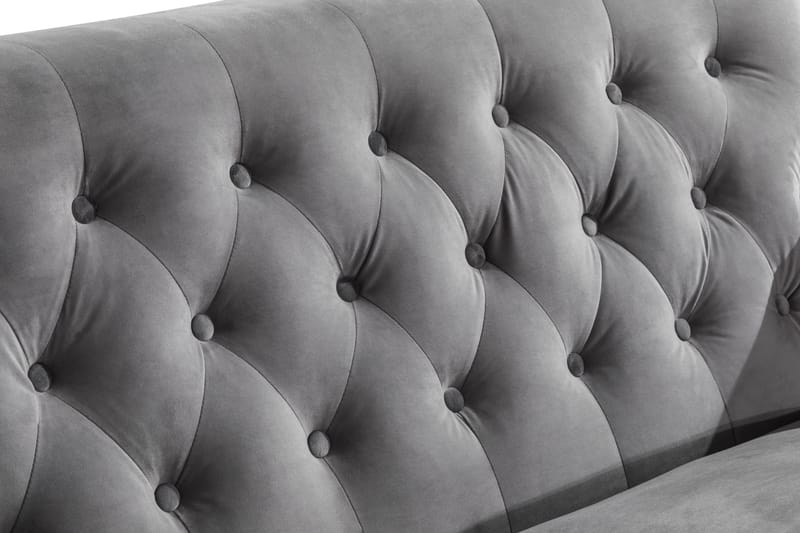 Howard Riviera 2-sits Sammetssoffa - Ljusgrå - Möbler - Vardagsrum - Soffor - 2-sits soffor