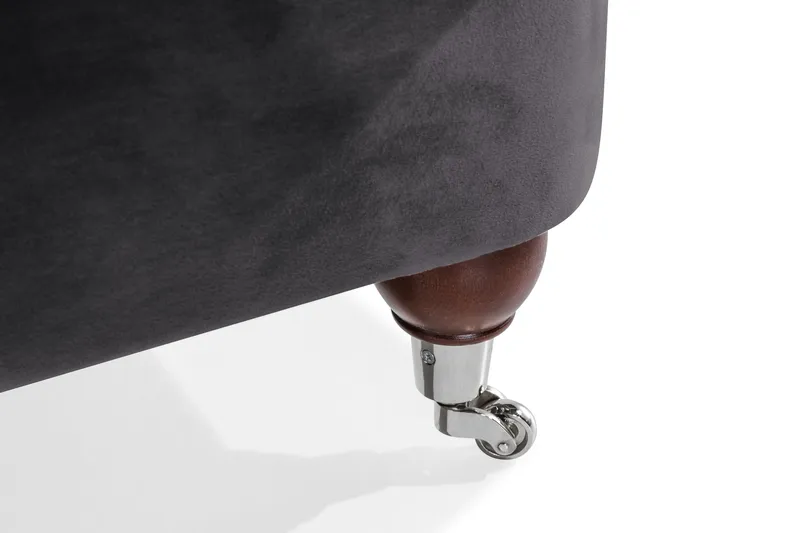 Howard Riviera 2-sits Sammetssoffa - Mörkgrå - Möbler - Vardagsrum - Soffor - 2-sits soffor