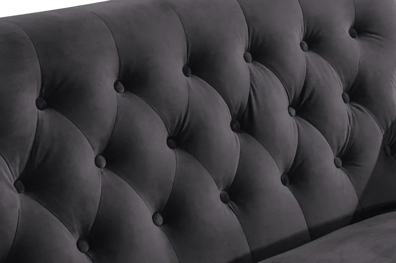 Howard Riviera 2-sits Sammetssoffa - Mörkgrå - Möbler - Vardagsrum - Soffor - 2-sits soffor