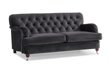 Howard Riviera 2-sits Sammetssoffa - Mörkgrå - Möbler - Vardagsrum - Soffor - 2-sits soffor