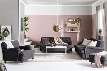 Howard Riviera 2-sits Sammetssoffa - Mörkgrå - Möbler - Vardagsrum - Soffor - 2-sits soffor
