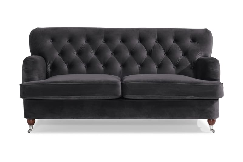 Howard Riviera 2-sits Sammetssoffa - Mörkgrå - Möbler - Vardagsrum - Soffor - 2-sits soffor