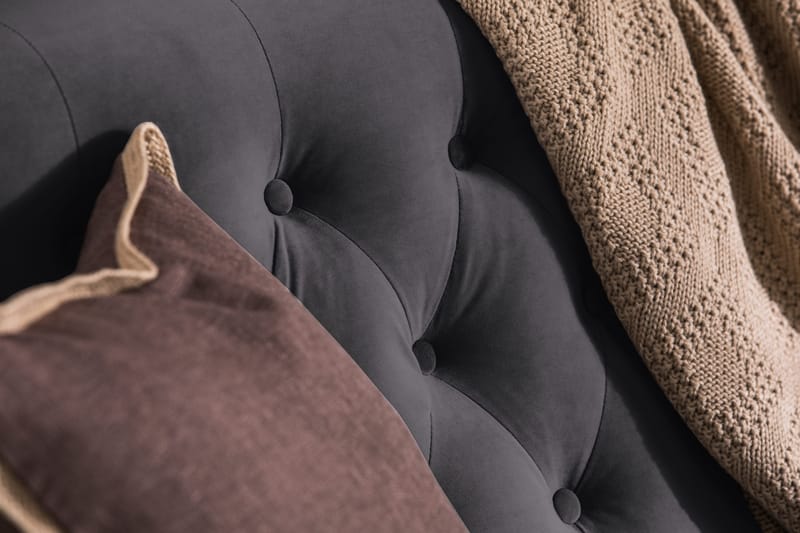 Howard Riviera 2-sits Sammetssoffa - Mörkgrå - Möbler - Vardagsrum - Soffor - 2-sits soffor