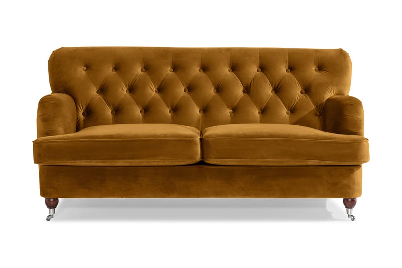 Howard Riviera 2-sits Sammetssoffa - Mörkgul - Möbler - Vardagsrum - Soffor - 2-sits soffor