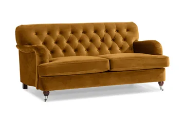 Howard Riviera 2-sits Sammetssoffa - Mörkgul - Möbler - Vardagsrum - Soffor - 2-sits soffor
