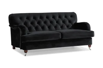 Howard Riviera 2-sits Sammetssoffa - Svart - Möbler - Vardagsrum - Soffor - 2-sits soffor